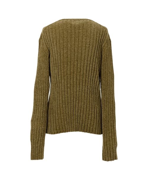 "KAMIYA logo" Ribbed Knit Sweater