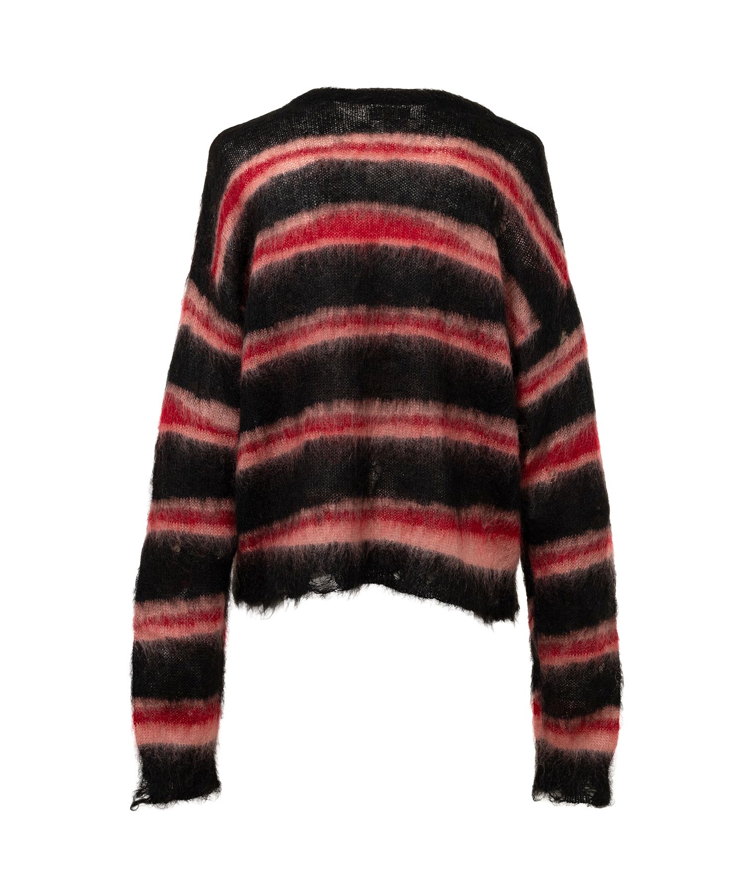Distorted Border Mohair Knit Sweater