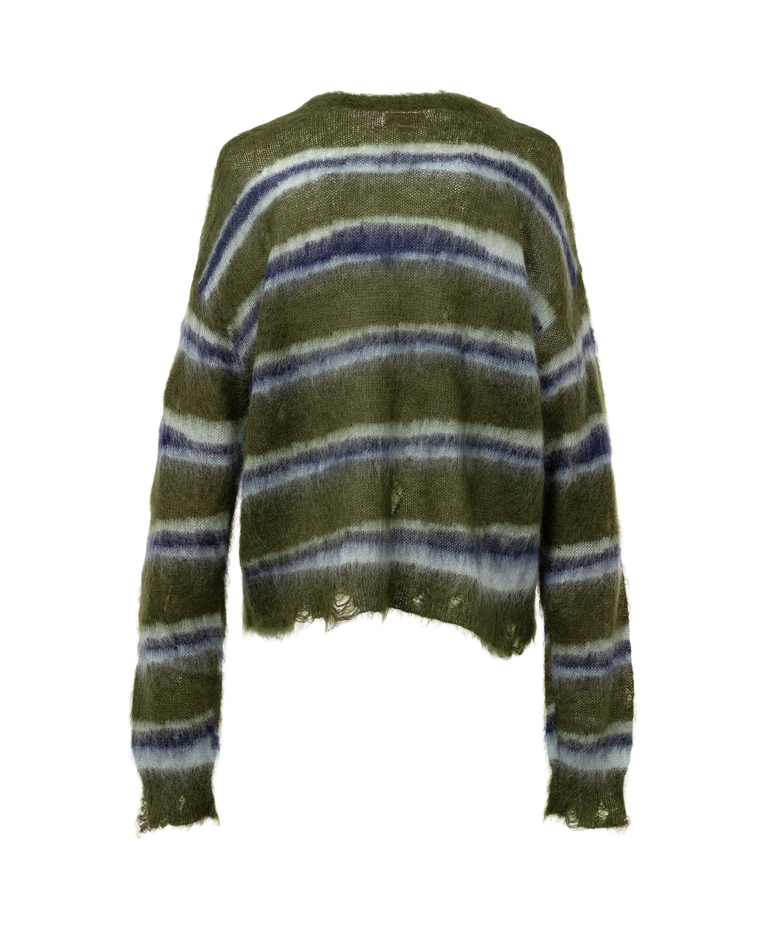 Distorted Border Mohair Knit Sweater