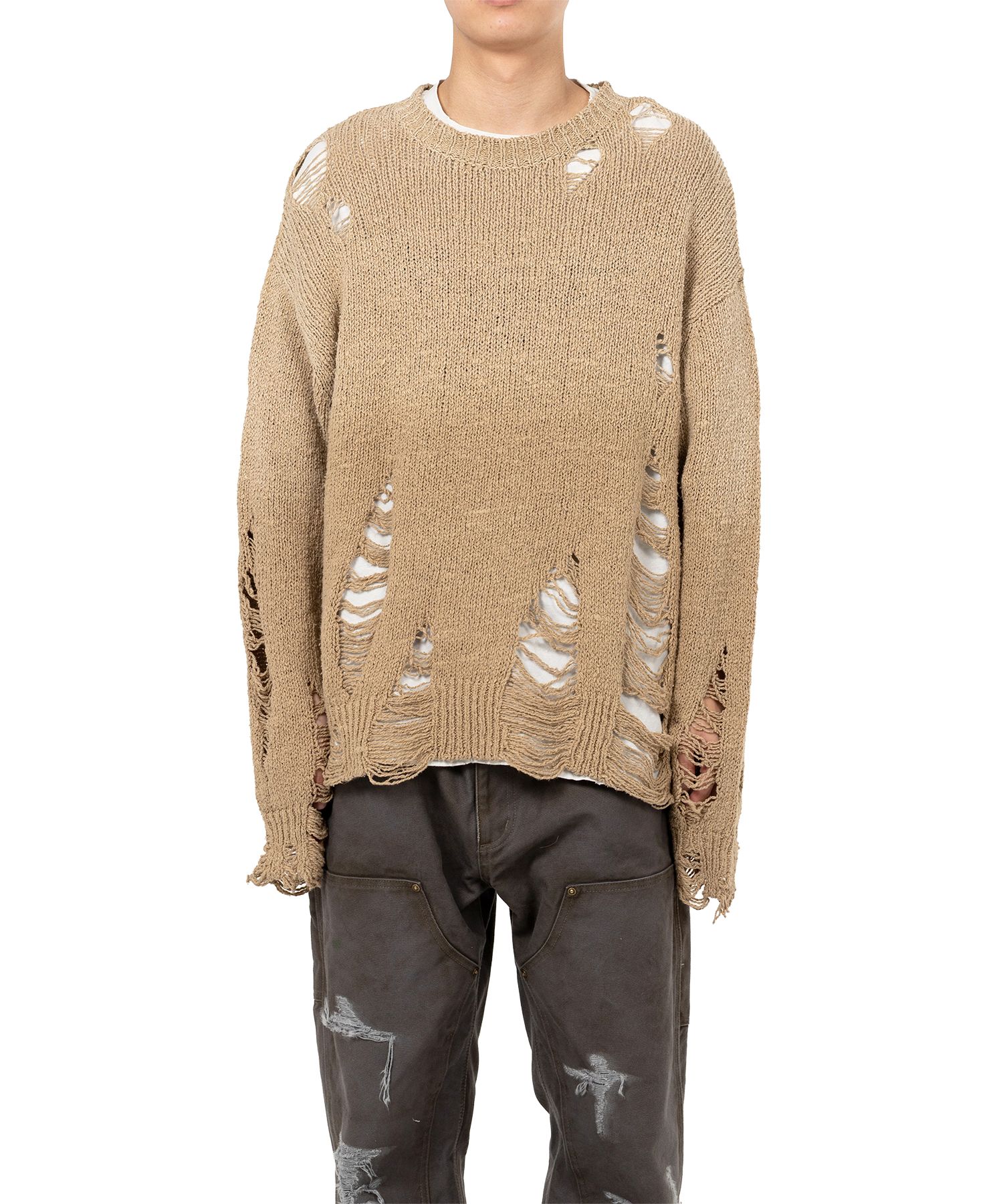 ミハラヤスヒロ　ダメージ加工　ニット Maison MIHARA YASUHIRO ONLINE STORE（メゾンミハラヤスヒロ