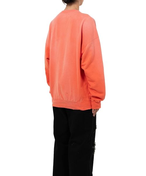 Distressed Henry Neck Sweatshirt