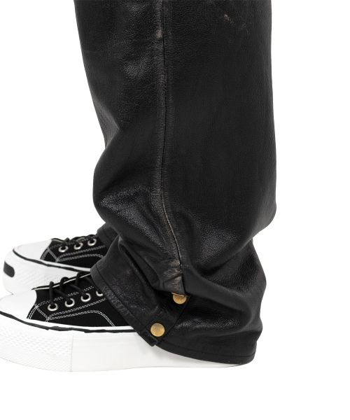 Distressed Leather Pants