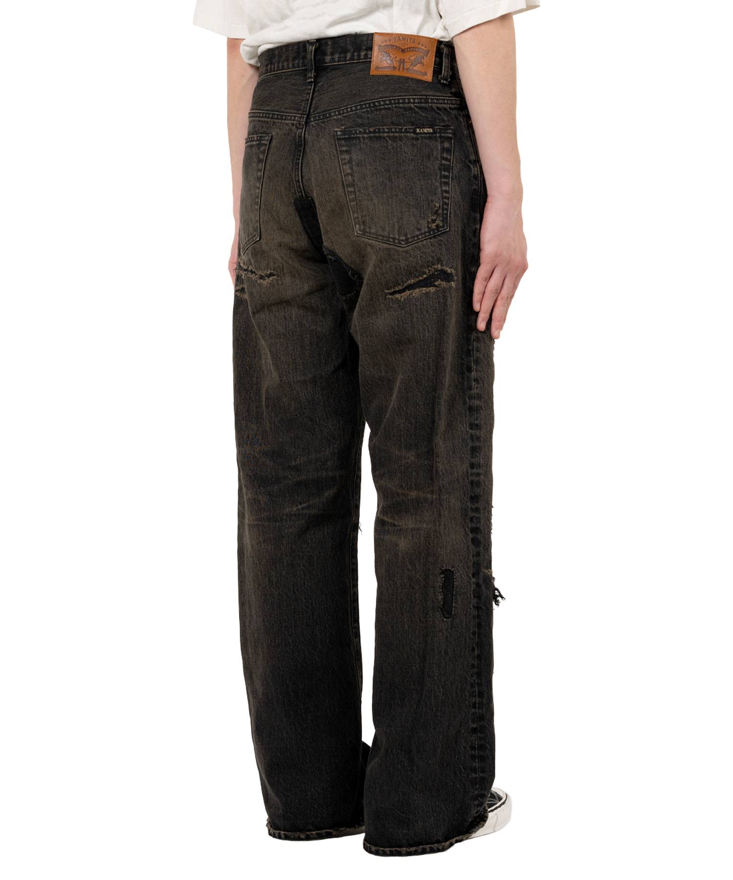 BORO Bootcut Wide Denim Pants