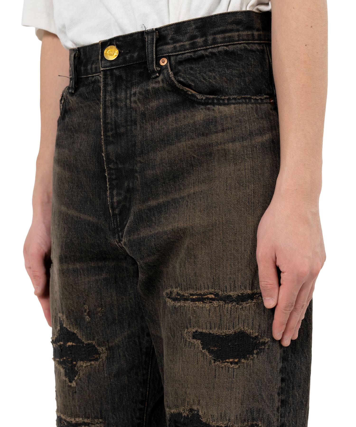 BORO Bootcut Wide Denim Pants