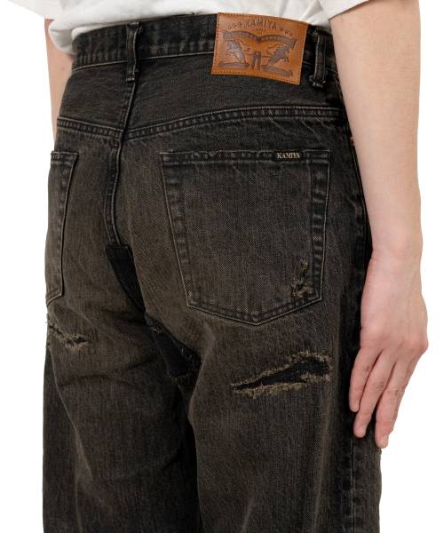 BORO Bootcut Wide Denim Pants