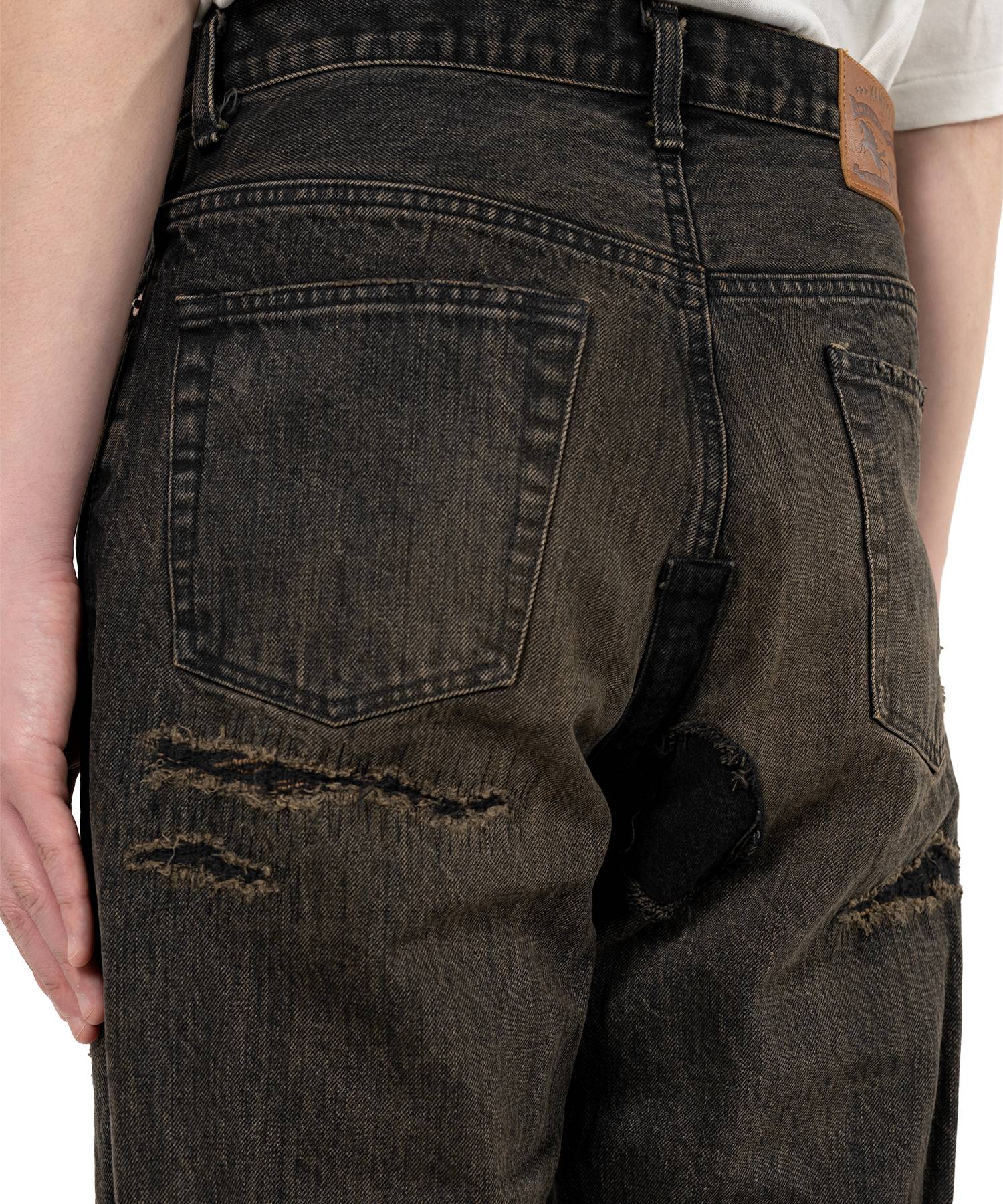 BORO Bootcut Wide Denim Pants