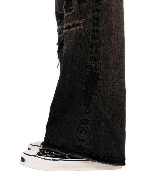 BORO Bootcut Wide Denim Pants