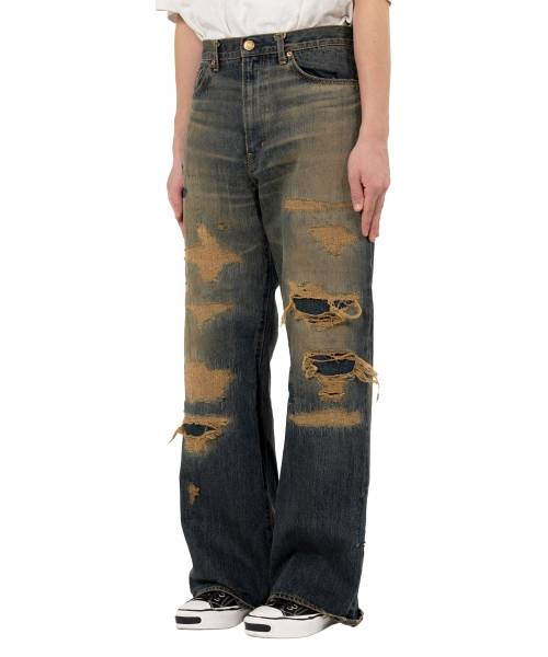 BORO Bootcut Wide Denim Pants