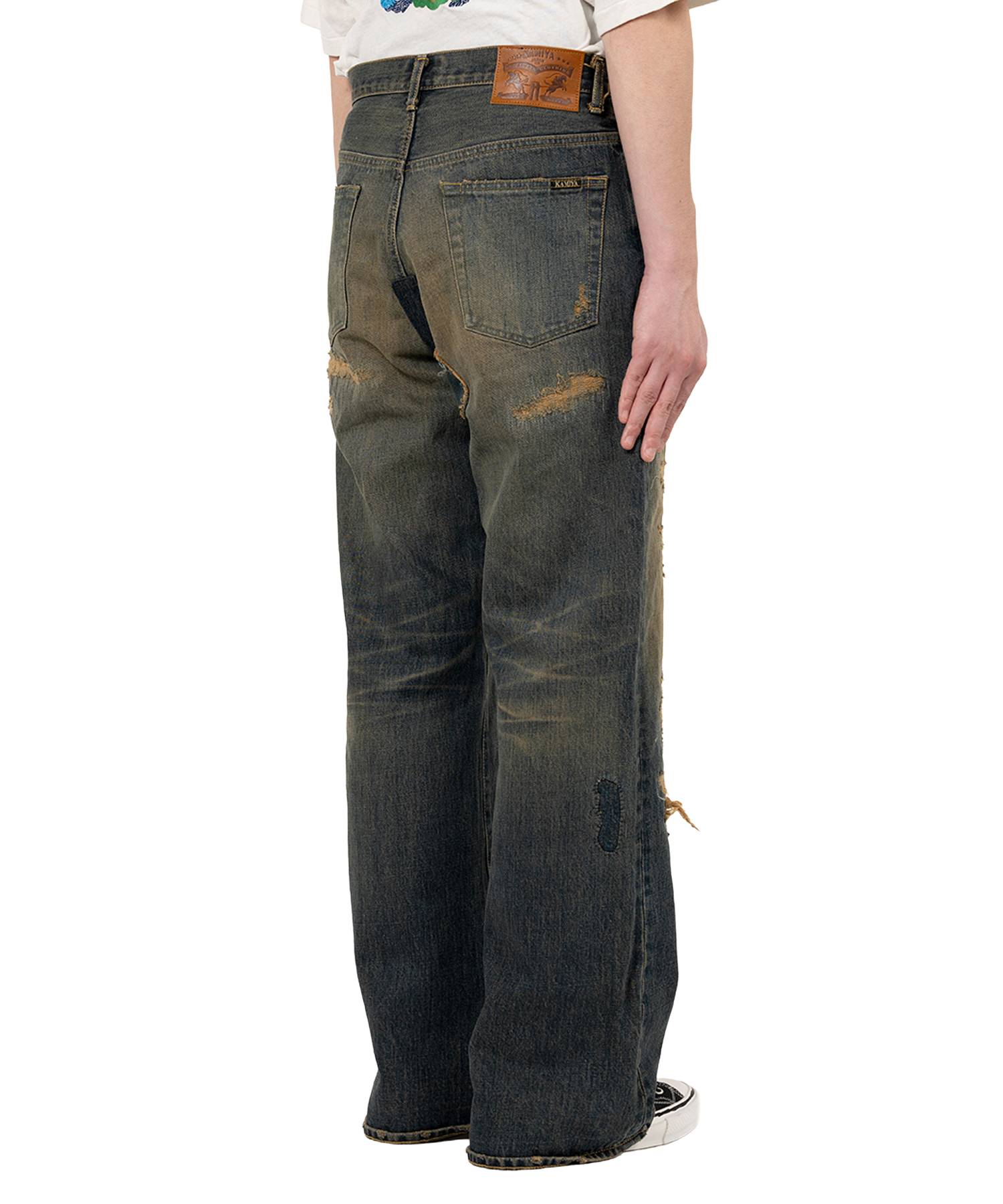 BORO Bootcut Wide Denim Pants