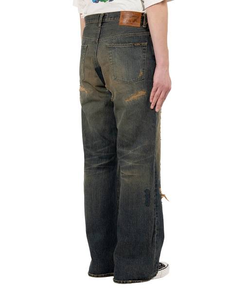 BORO Bootcut Wide Denim Pants