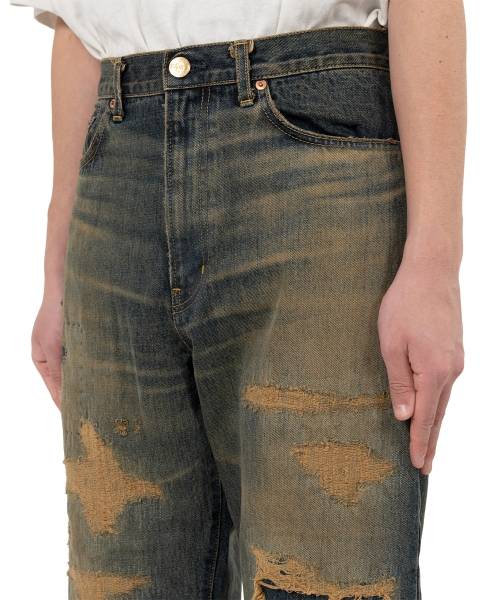 BORO Bootcut Wide Denim Pants