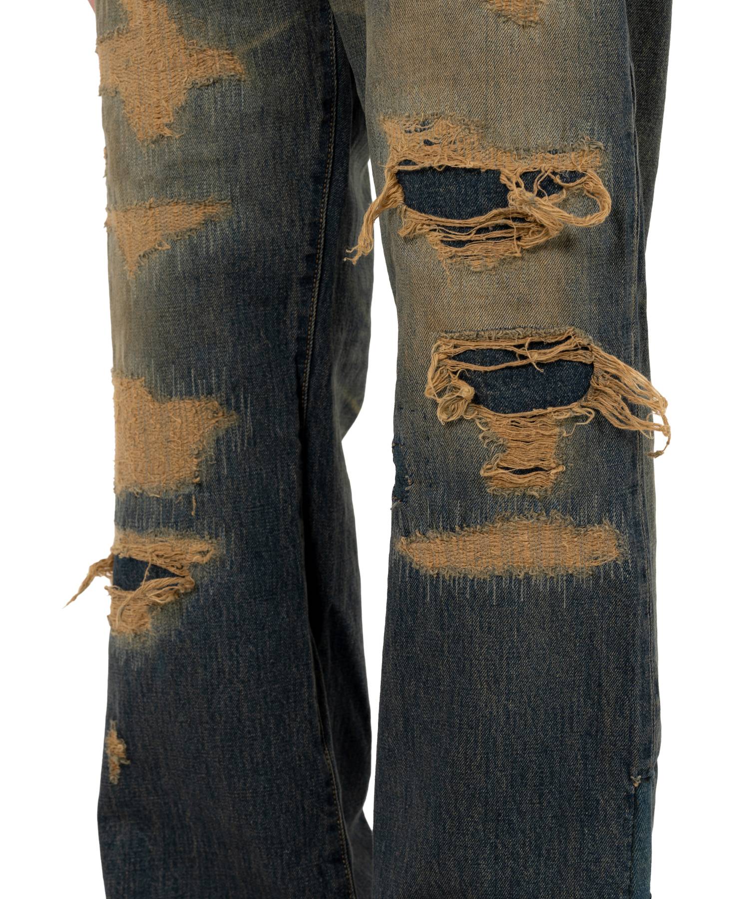 BORO Bootcut Wide Denim Pants