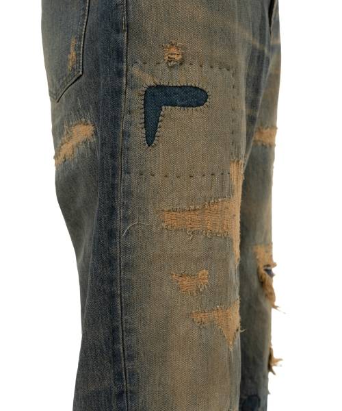 BORO Bootcut Wide Denim Pants