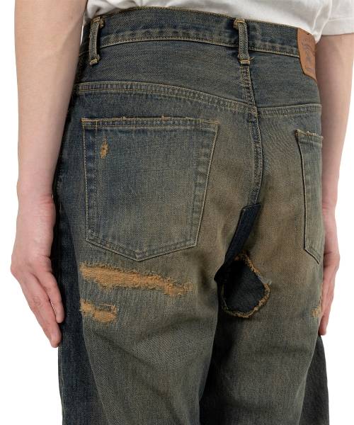 BORO Bootcut Wide Denim Pants