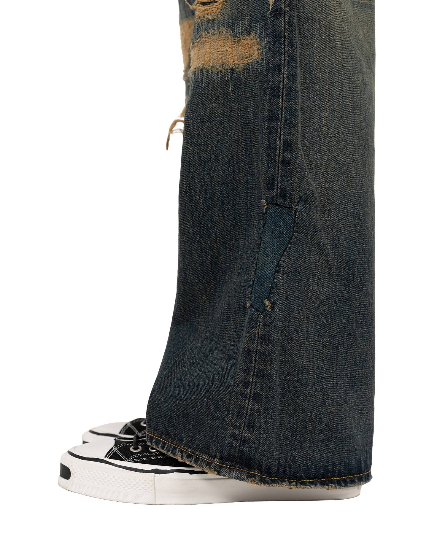 BORO Bootcut Wide Denim Pants