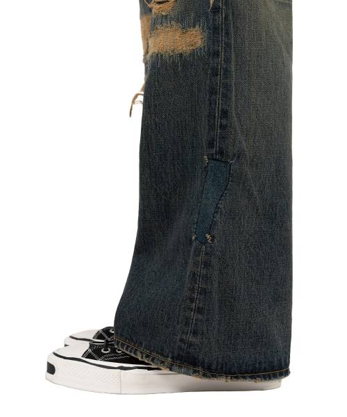 BORO Bootcut Wide Denim Pants