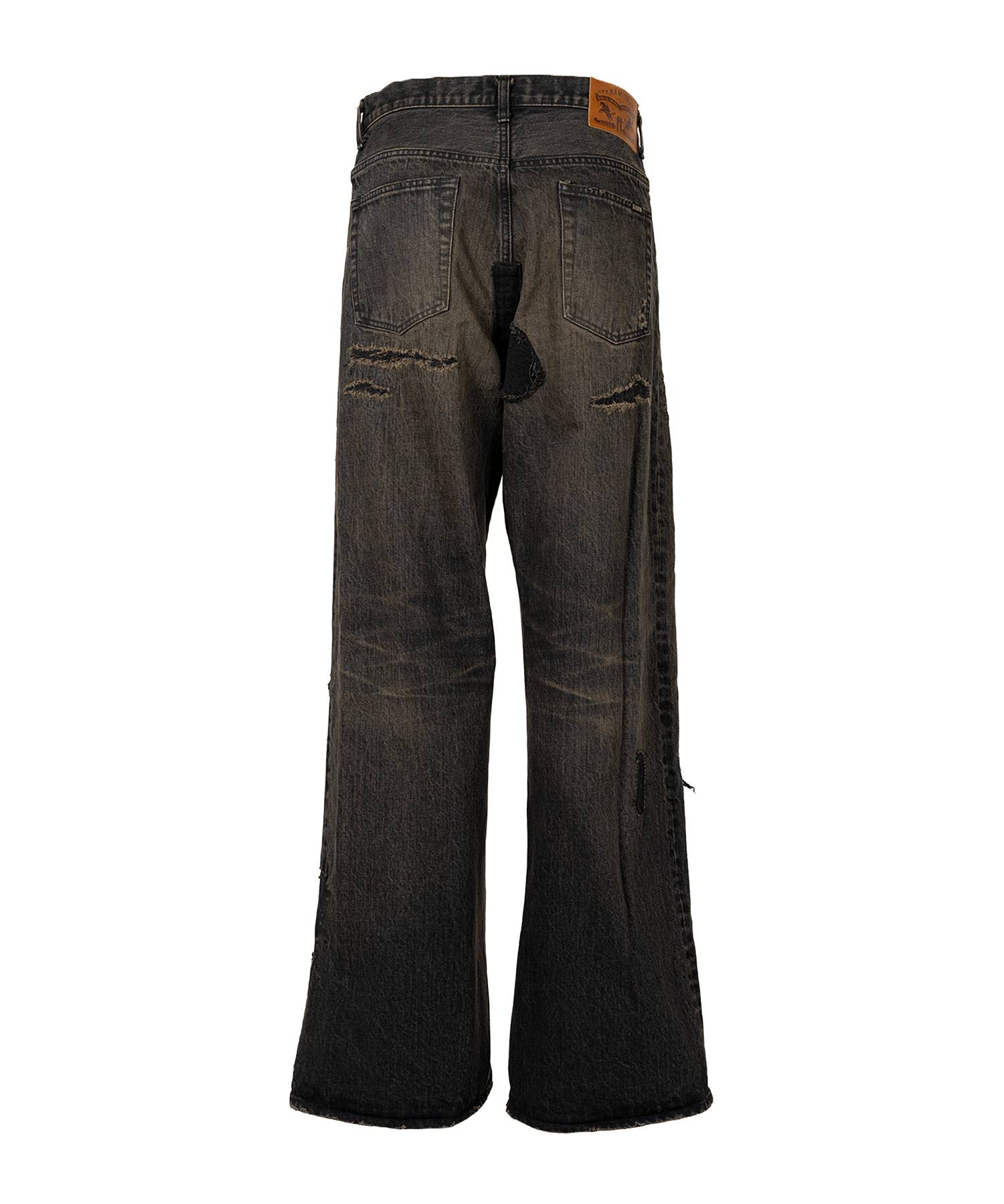 BORO Bootcut Wide Denim Pants