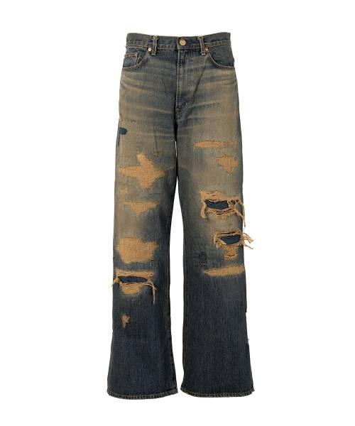 BORO Bootcut Wide Denim Pants