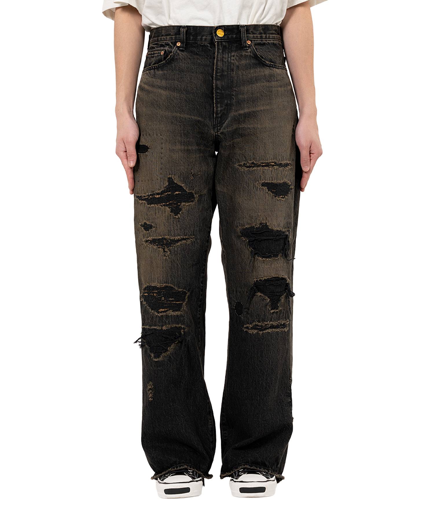 BORO Bootcut Wide Denim Pants