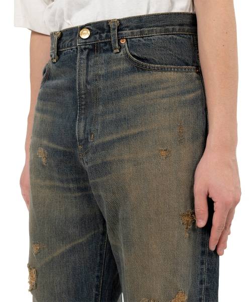 Bootcut Wide Denim Pants