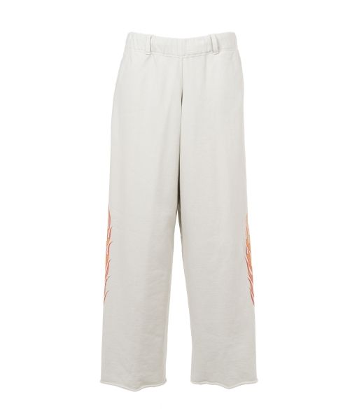 “Skull Flame” Distressed Sweat Pants