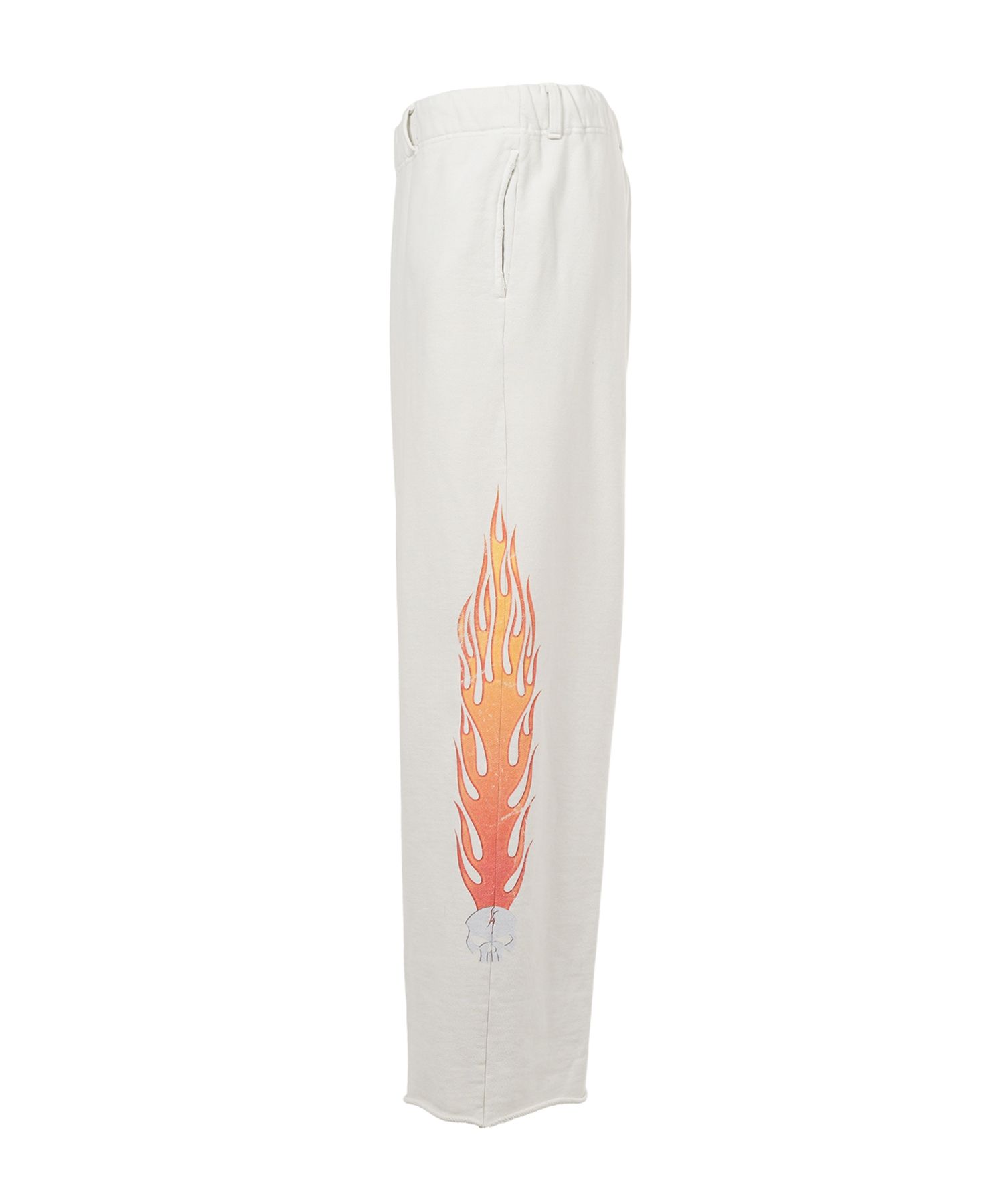 “Skull Flame” Distressed Sweat Pants