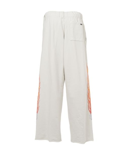 “Skull Flame” Distressed Sweat Pants