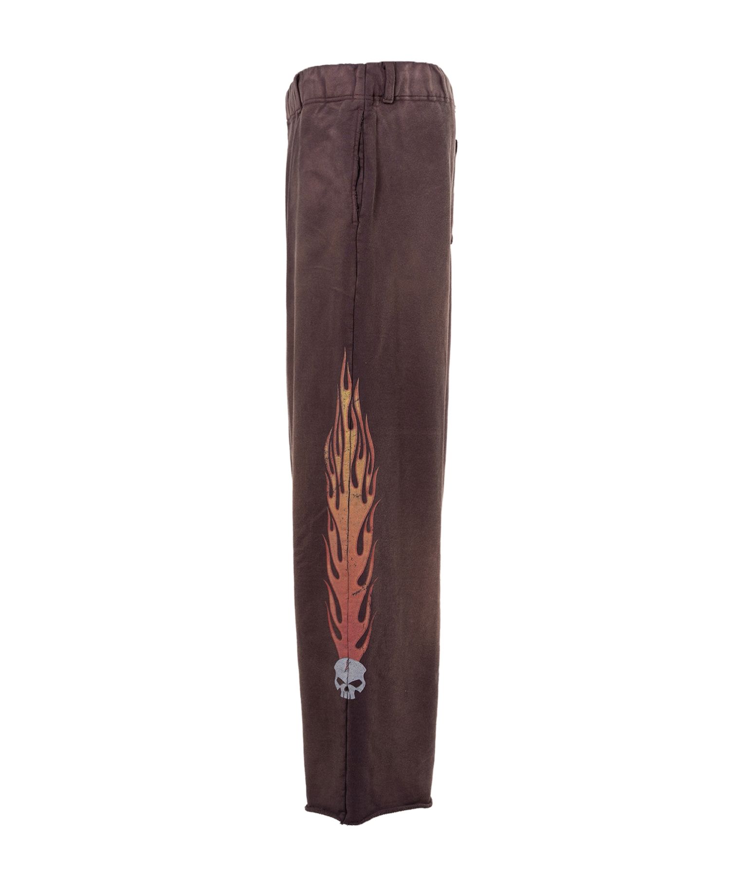 “Skull Flame” Distressed Sweat Pants