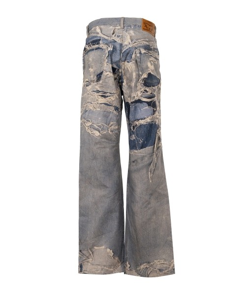 Trompe L’oeil Print Denim Pants