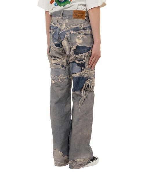 Trompe L’oeil Print Denim Pants