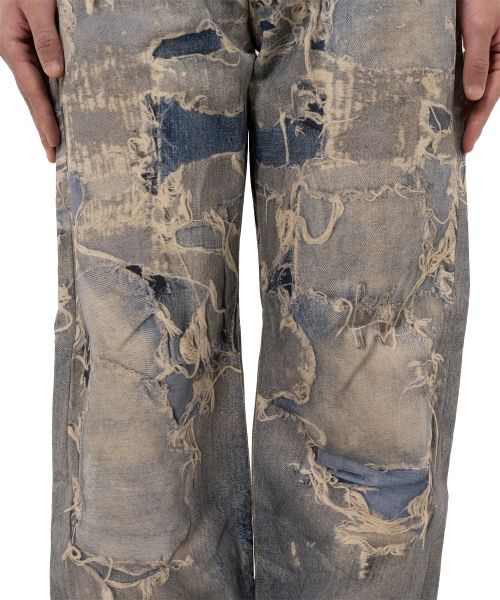Trompe L’oeil Print Denim Pants