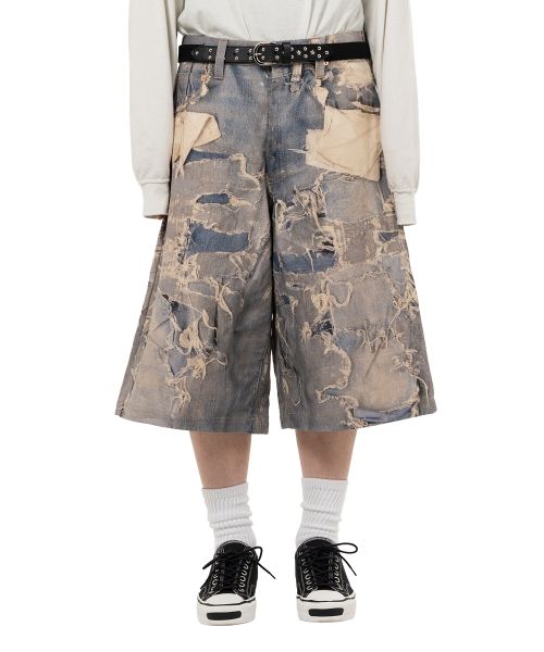 Trompe L’oeil Print Bermuda Shorts