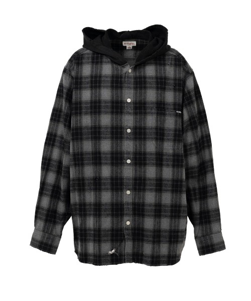 Hooded Check Shirt