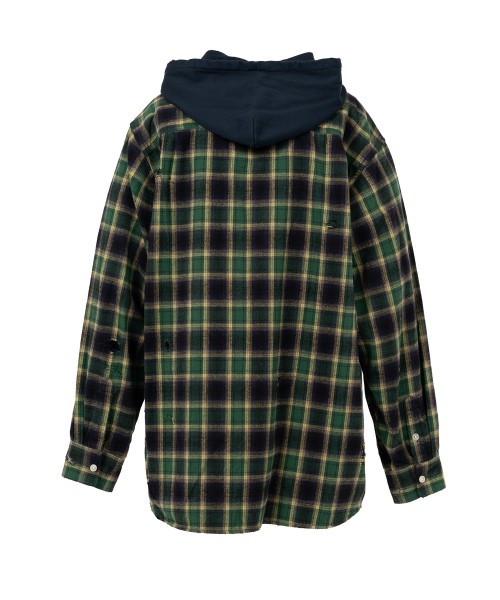 Hooded Check Shirt