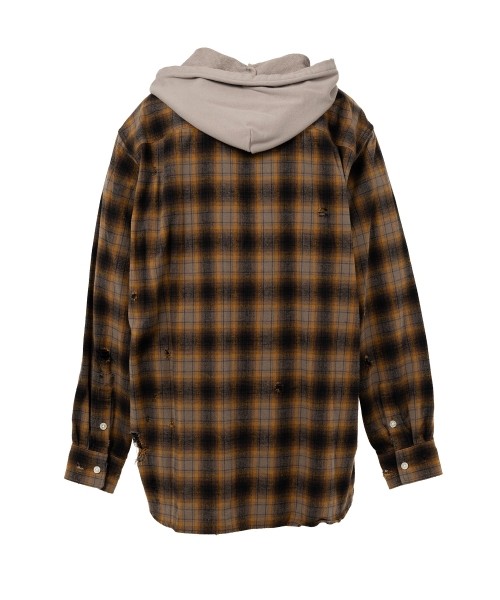 Hooded Check Shirt