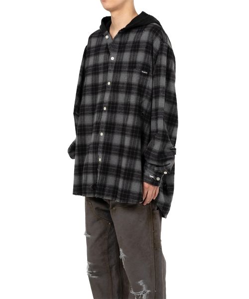 Hooded Check Shirt