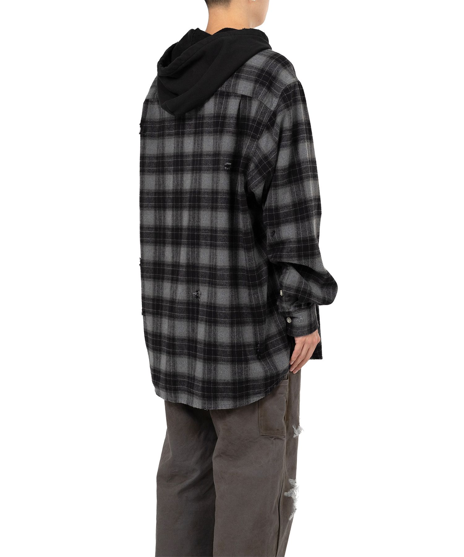 Hooded Check Shirt