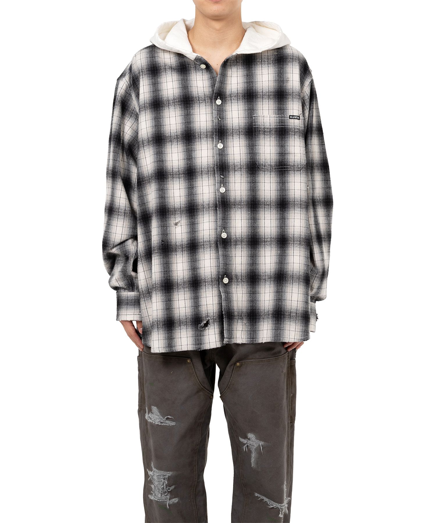 Hooded Check Shirt