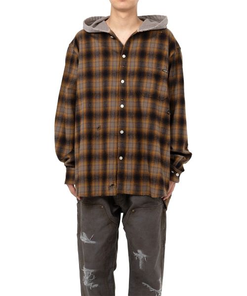 Hooded Check Shirt