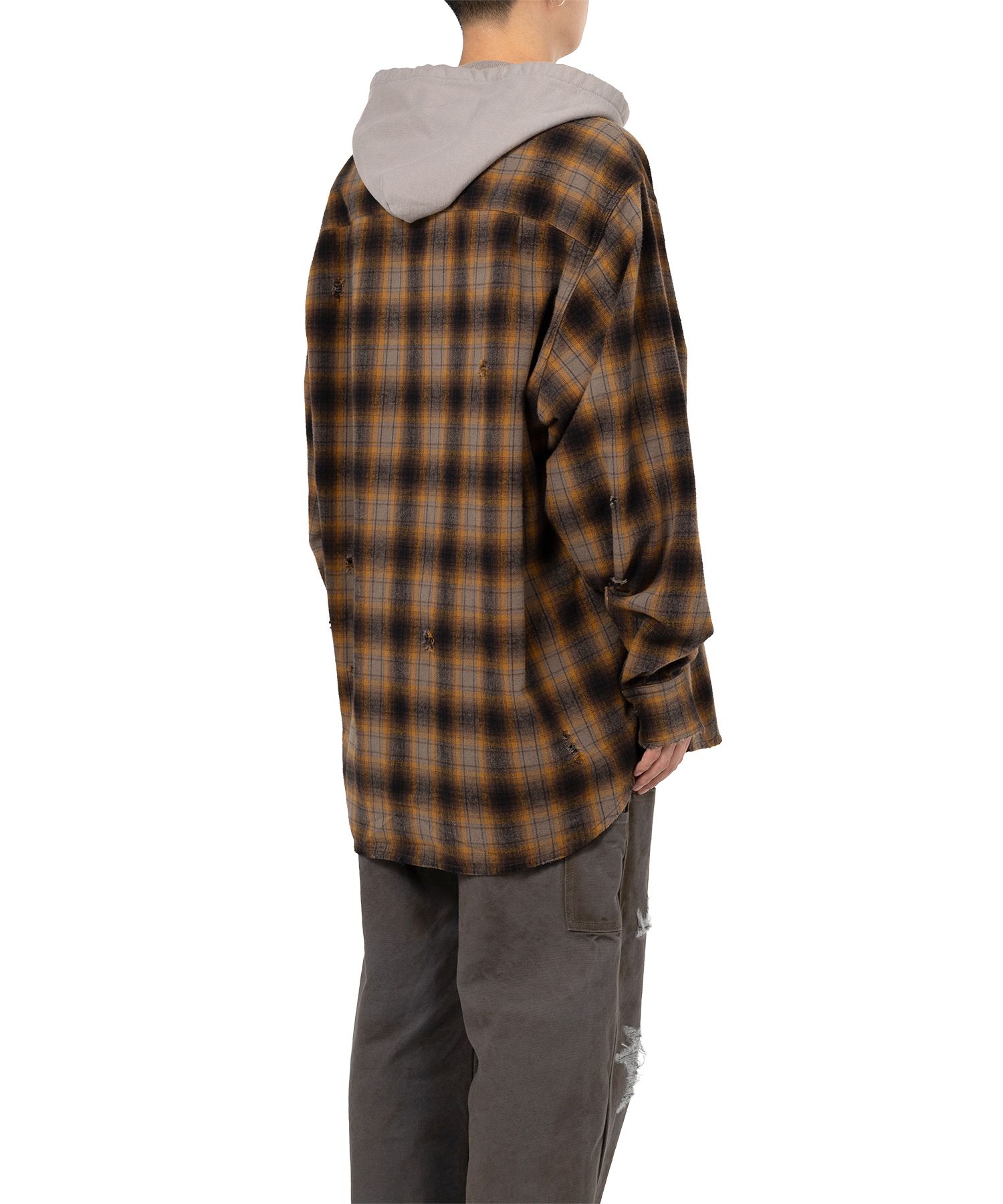 Hooded Check Shirt