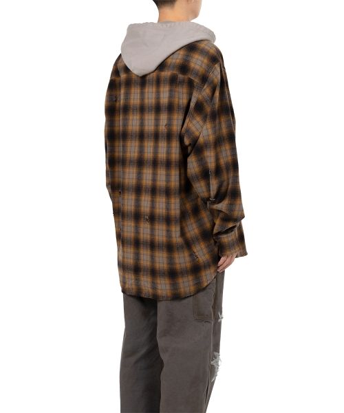Hooded Check Shirt