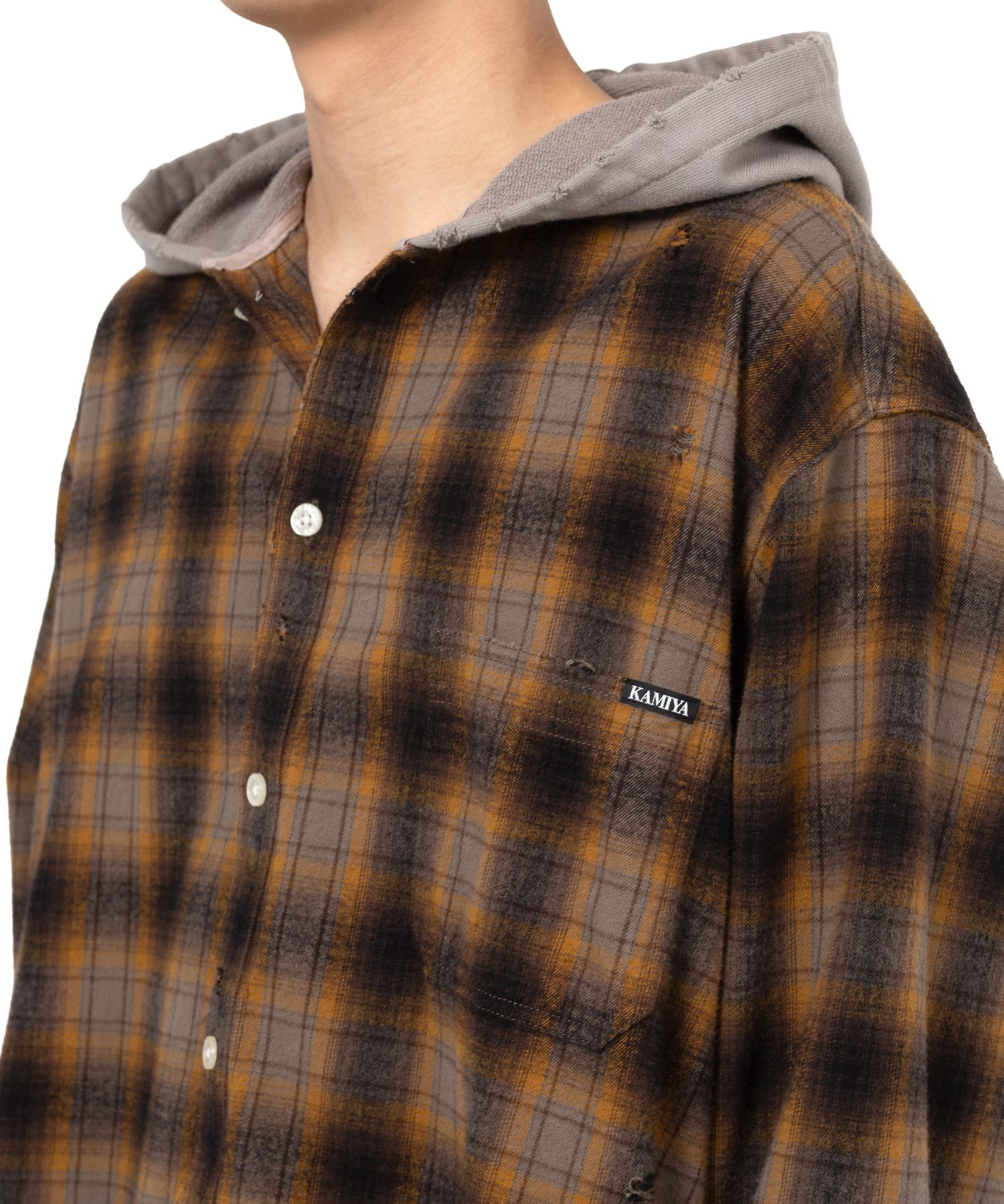 Hooded Check Shirt
