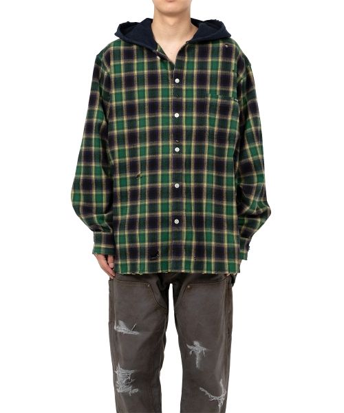 Hooded Check Shirt