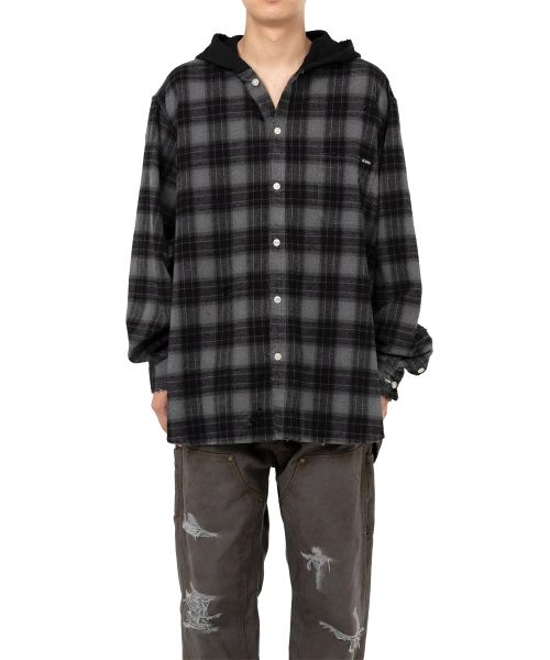 Hooded Check Shirt