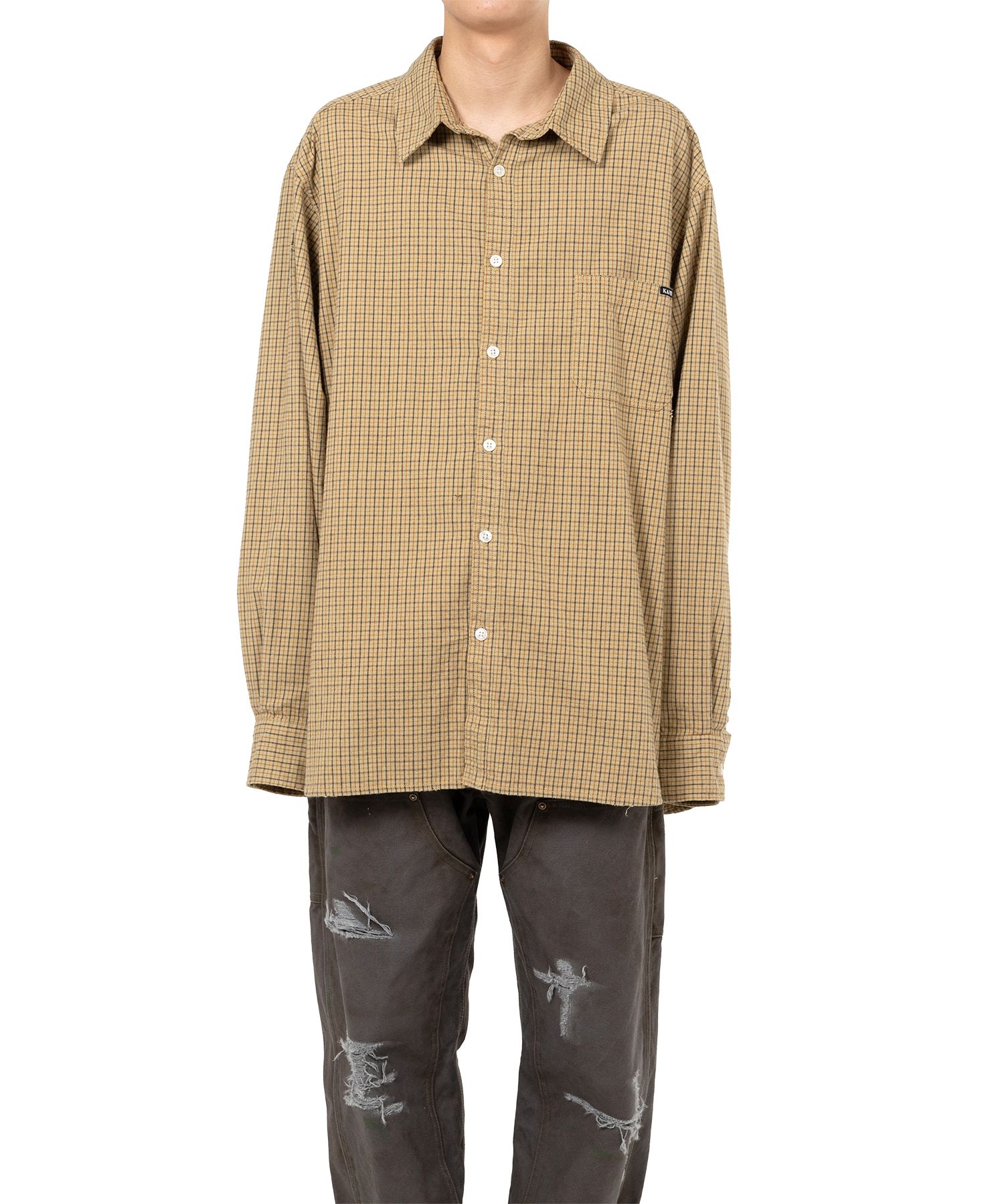 トップス Rare MIHARA YASUHIRO check shirts Maison MIHARA YASUHIRO 【メゾンミハラヤスヒロ】Vintage-like