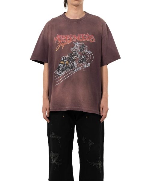 "Motorbike Messengers" Distressed T-shirt