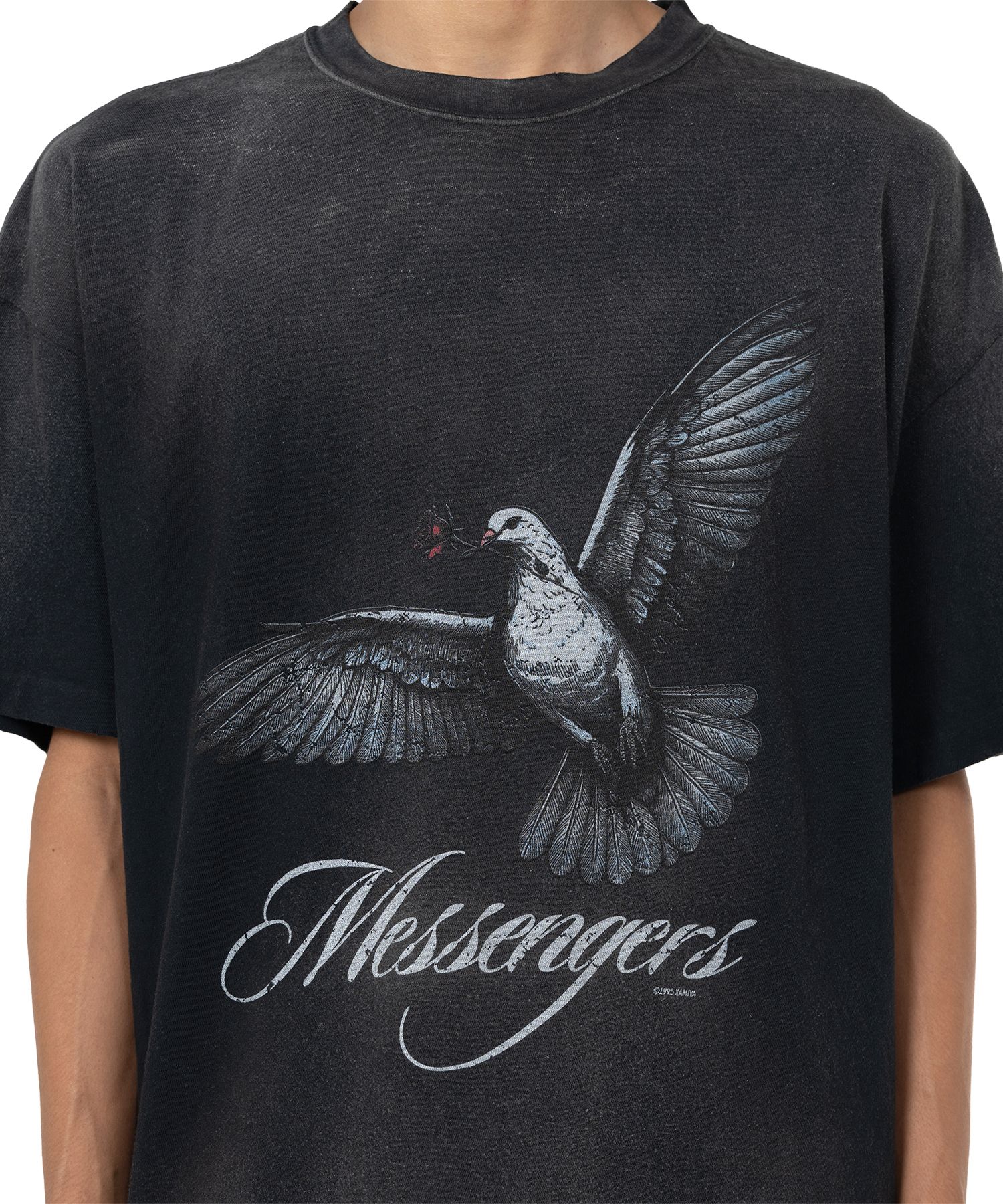 "Messenger Pigeon" Distressed T-shirt