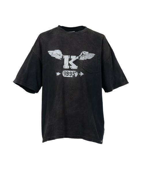 "K-Wing" Distressed Pocket T-shirt