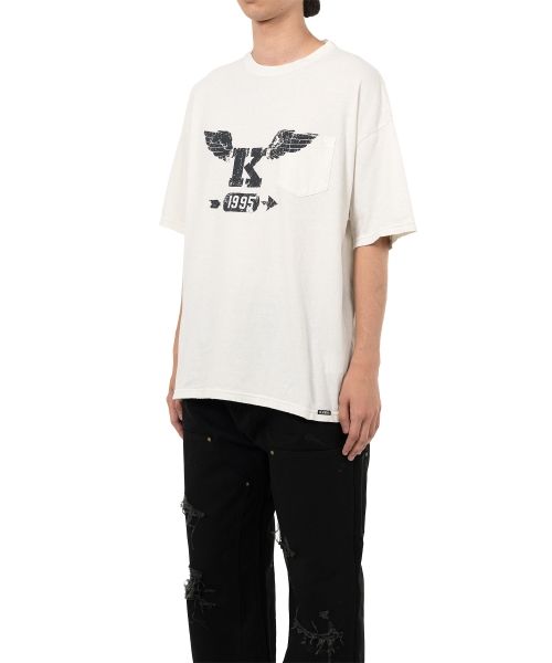 "K-Wing" Distressed Pocket T-shirt