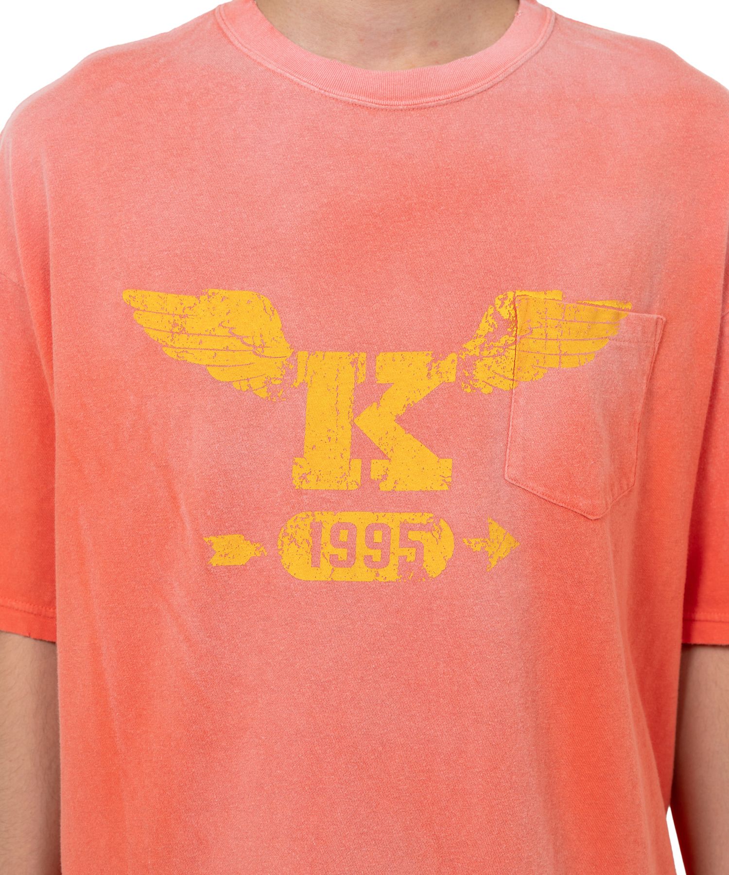 "K-Wing" Distressed Pocket T-shirt